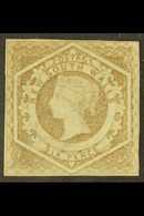 NEW SOUTH WALES 1854-59 6d Greyish Brown Imperf With WATERMARK "8" ERROR, SG 96a, Unused Without Gum With 4 Margins. Fre - Otros & Sin Clasificación