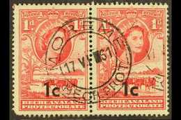 POSTMARK 1961 1c On 1d Type I Pair, SG 157, Clear & Full Strike Of MOREME C.d.s., Office Only Open Between 1958-68. For  - Sonstige & Ohne Zuordnung