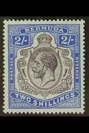 1918-22 2s Purple And Blue, Damaged Leaf At Bottom Right, SG 51bf, Fine Mint. For More Images, Please Visit Http://www.s - Bermuda