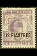 1912 12pi On 2s6d Dull Reddish Purple, SG 33, Lightly Hinged Mint For More Images, Please Visit Http://www.sandafayre.co - Britisch-Levant