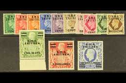 ERITREA 1948 B.M.A. Surcharge Set Complete, SG E1/12, Very Fine Never Hinged Mint. (13 Stamps) For More Images, Please V - Africa Oriental Italiana