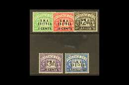 ERITREA POSTAGE DUE 1948 B.M.A. Set Complete, SG ED1/5, Very Fine Never Hinged Mint. (5 Stamps) For More Images, Please  - Africa Oriental Italiana