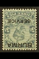 1937 Official 3p Slate, Watermark Inverted, SG O1w, Very Fine Mint. For More Images, Please Visit Http://www.sandafayre. - Burma (...-1947)