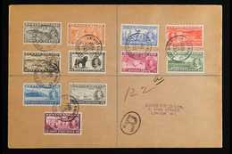 1937 Long Coronation Complete Set Of 11, SG 257/267, On Registered Cover To London, Tied By "POST OFFICE / ST. JOHN'S EA - Sonstige & Ohne Zuordnung