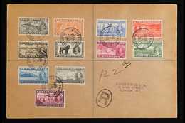 1937 Long Coronation Complete Set Of 11, SG 257/267, On Registered Cover To London, Tied By "POST OFFICE / ST. JOHN'S EA - Otros & Sin Clasificación