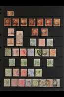 1880-1896 USED QUEEN VICTORIA COLLECTION Presented On A Stock Page, ALL DIFFERENT & Includes 1880 ½d Bantam Plate 15, 1d - Otros & Sin Clasificación