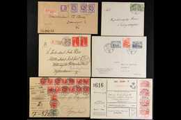 1912-1974 An Interesting Small Group Of Covers & Cards, Includes 1912 Registered Cover With Multiple Franking Of 16 Stam - Other & Unclassified