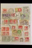 1930's-1940's 'STAR' & 'REMOVED STAR' POSTMARKS. An Interesting Collection Of Used Stamps Chiefly On Pieces All Cancelle - Sonstige & Ohne Zuordnung