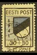 1941 OTEPAA LOCAL STAMP. 1941 30+30k Black And Ultramarine Type I Perf 10¾, Michel 2A I, Very Fine Used With Graeffe Cer - Estonia