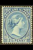 1891-1902 2½d Prussian Blue, SG 29, Mint Large Part OG, A Lovely Fresh Well- Centered Example Of This Scarce Shade. For  - Islas Malvinas