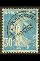 1922 - 47 30c Blue Sower, Pre-cancelled, Yv 60, Very Fine Mint. For More Images, Please Visit Http://www.sandafayre.com/ - Otros & Sin Clasificación