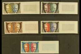 OFFICIALS UNESCO 1961-65 Complete IMPERF Set (as Yvert 22/26, SG U1/U5), Very Fine Never Hinged Mint Matching Marginal E - Sonstige & Ohne Zuordnung