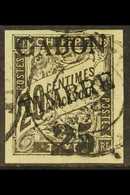 GABON 1889 "25" On 20c Black "GABON TIMBRE" Overprint On Postage Due, Yvert 13, SG 13, Fine Used, Four Large Margins, Ex - Otros & Sin Clasificación