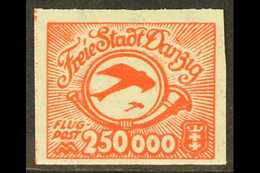 1923 (18 OCT) 250,000M Red Air, IMPERF, Michel 177 U, Never Hinged Mint, Expertised OECHSNER, BPP. For More Images, Plea - Sonstige & Ohne Zuordnung