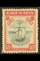 1938 10s Slate Blue And Bright Carmine, Perf 12, SG 163c, Very Fine And Fresh Mint. Rare Stamp. For More Images, Please  - Grenada (...-1974)