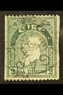 1922-34 2d Grey-green PERF 15 X IMPERF Experimental Coil Variety (SG 74b, Hibernian D4cii), Used With "Loch Garman" Cds  - Otros & Sin Clasificación