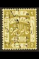 1923 2p Independence Commem, Ovptd In Black Reading Downwards, SG 104A, Very Fine Mint. For More Images, Please Visit Ht - Jordania