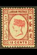 1880-82 12c. Carmine Position 10, SG 9, Fine Unused Without Gum, Ex. Cassels. For More Images, Please Visit Http://www.s - Borneo Septentrional (...-1963)