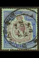 1921 - 33 $25 Purple And Blue On Blue, Wmk Script, SG 240b, Very Fine Used. For More Images, Please Visit Http://www.san - Straits Settlements