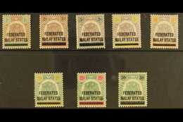 FEDERATED STATES 1900 Overprint Set On "Tigers", SG 1/8, Fine Mint, Odd Tone Spot.. (8 Stamps) For More Images, Please V - Otros & Sin Clasificación