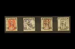 GENERAL ISSUES 1942 Negri Sembilan 1c Black With T1 Overprint In Red, Violet, Brown And Black (SG J161/a/b/c), Fine Used - Sonstige & Ohne Zuordnung