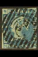 1848-59 2d Blue Early Impression (position 2), SG 8, Fine Used With 3 Clear Margins, Just Into The Frame At Right. Good  - Mauritius (...-1967)