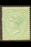 1863 6d Blue Green, Wmk CC, SG 65, Fine Mint. For More Images, Please Visit Http://www.sandafayre.com/itemdetails.aspx?s - Mauritius (...-1967)
