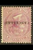 1863-72 5s Bright Mauve WATERMARK INVERTED Variety, SG 72w, Fine Unused No Gum With "CANCELLED" Overprint, Fresh & Scarc - Mauricio (...-1967)