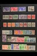 1937-87 USED COLLECTION On Stock Pages, Inc 1938-49 10c Sliced "S" At Top Variety, 1950 Most Vals To 5r & 10r, 1953-58 S - Mauritius (...-1967)