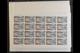 1986 IMPERF PROGRESSIVE COLOUR PROOFS - HALF SHEETS Of 20. An Attractive, Never Hinged Mint Collection Of IMPERF PROOFS  - Montserrat