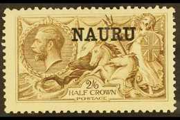 1916 - 23 2s 6d Pale Brown, Bradbury Seahorse, SG 25, Very Fine Mint. For More Images, Please Visit Http://www.sandafayr - Nauru