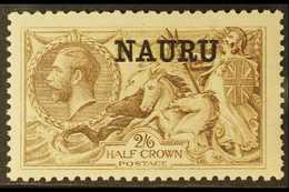 1919 2s6d Pale Brown Seahorse, Bradbury Printing, SG 25, Very Fine Mint. For More Images, Please Visit Http://www.sandaf - Nauru