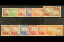 1954 Nepal Map Complete Set, SG 85/96, Very Fine Mint (12 Stamps) For More Images, Please Visit Http://www.sandafayre.co - Nepal