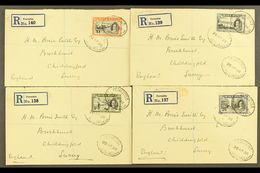 1936 Pictorial 2s6d To £1, SG 42/45, Each On A Separate Neat Registered Cover From Forcados To England, Highly Attractiv - Nigeria (...-1960)