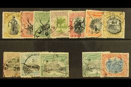 1897-1902 Pictorial 1c To 18c, Corrected Inscriptions 18c And 24c, SG 110/111, Fine CDS Used. (12 Stamps) For More Image - Borneo Septentrional (...-1963)