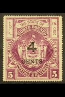 1899 4c On 5c Bright Purple, Narrow Setting, SG 123, Mint With Large Part Gum, Some Toning To Gum And Hinge Remainders.  - Borneo Septentrional (...-1963)