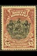 1911 $5 Black And Lake Arms, SG 182, Fine Mint. For More Images, Please Visit Http://www.sandafayre.com/itemdetails.aspx - Nordborneo (...-1963)