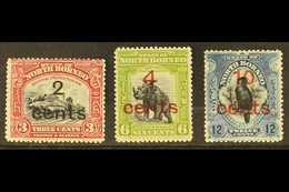 1916 Surcharges Trio, SG 186/188, Fine Mint. (3 Stamps) For More Images, Please Visit Http://www.sandafayre.com/itemdeta - Borneo Septentrional (...-1963)