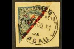 MACAO 1911 5a On 10a Dull Blue BISECT, SG 207, Superb Used On Piece With Complete Cds Cancel. For More Images, Please Vi - Otros & Sin Clasificación