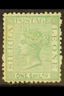 1872 - 3 1s Green, Sideways Wmk, SG 10, Mint Small Part Og, Light Gum Toning. Cat £500 For More Images, Please Visit Htt - Sierra Leone (...-1960)