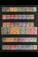 1937-1949 COMPLETE USED COLLECTION With Some Shades, Pairs & Blocks Of 4 Presented On Stock Pages, Includes 1948-52 KGVI - Singapur (...-1959)