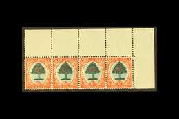 1933-48 6d Green And Vermilion Die I, SG 61, Upper Corner Marginal Horizontal STRIP OF FOUR (stamps Never Hinged Mint) I - Ohne Zuordnung