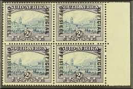 OFFICIAL 1939 2d Blue And Violet (20mm Between Lines Of Overprint), SG O23, Right Marginal BLOCK OF FOUR Very Fine Mint  - Sin Clasificación