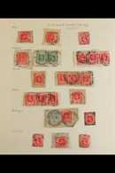 1912-36 KGV POSTMARKS COLLECTION. An Interesting Selection Of Stamps, Many Tied To Small Pieces Bearing A Range Of Town  - Nigeria (...-1960)