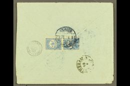 USED IN IRAQ 1908 Cover Addressed In Arabic To Persia, Bearing On Reverse 1908 1pi Pair Tied By Bilingual "NEDJEF ECHREF - Otros & Sin Clasificación