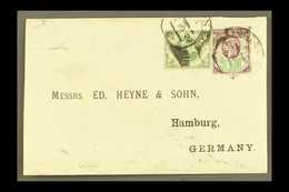 1888 (OCT) ENVELOPE TO GERMANY Bearing 1887 1½d And 1s Green "Jubilees", These Both With Good Colours And Each With "HUT - Otros & Sin Clasificación