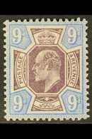 1902 9d Dull Purple And Ultramarine, Ed VII, SG 250, Very Fine Mint. For More Images, Please Visit Http://www.sandafayre - Ohne Zuordnung