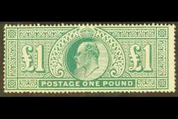 1911-13 £1 Deep Green Somerset House, SG 320, Mint With Some Short Perfs At Bottom, Fresh Appearance And A Great Opportu - Sin Clasificación