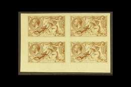 1915 2s6d Pale Yellow- Brown IMPERF COLOUR TRIAL On Gummed, Watermarked Paper. A BLOCK OF FOUR From The Lower- Left Corn - Sin Clasificación