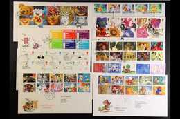 1989-2003 GREETINGS/OCCASIONS. A Small Selection Of Greetings & Occasions Issues On First Day Covers Inc Se-tenant Panes - FDC